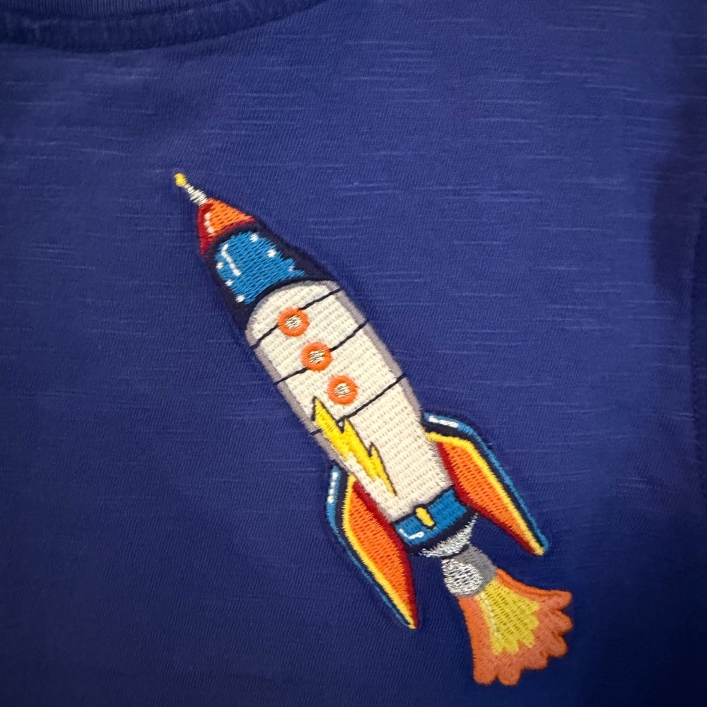 Mini Boden Rocket Ship Shirt - Picture 2 of 3